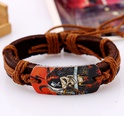 Leather Fashion Geometric bracelet  Black line NHPK1652Black linepicture14